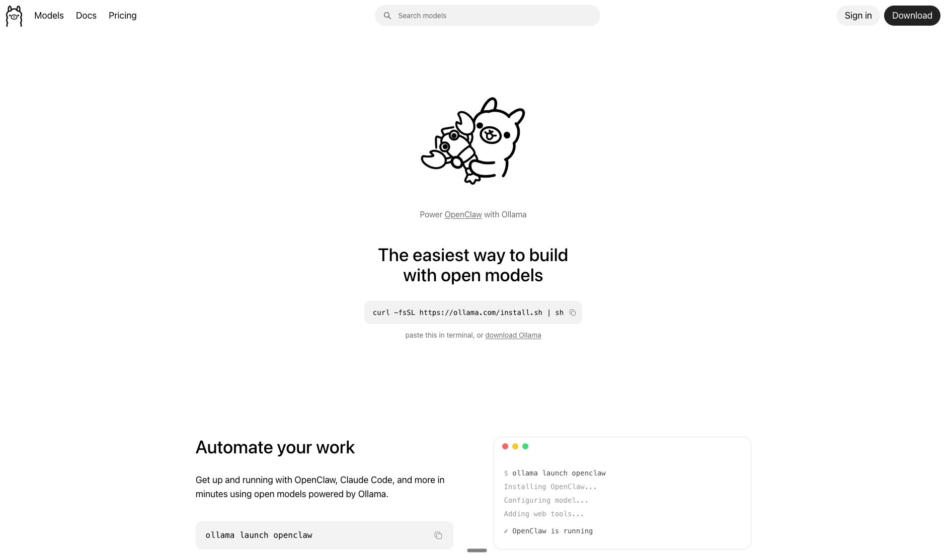 Ollama — the easiest way to run local LLM models
