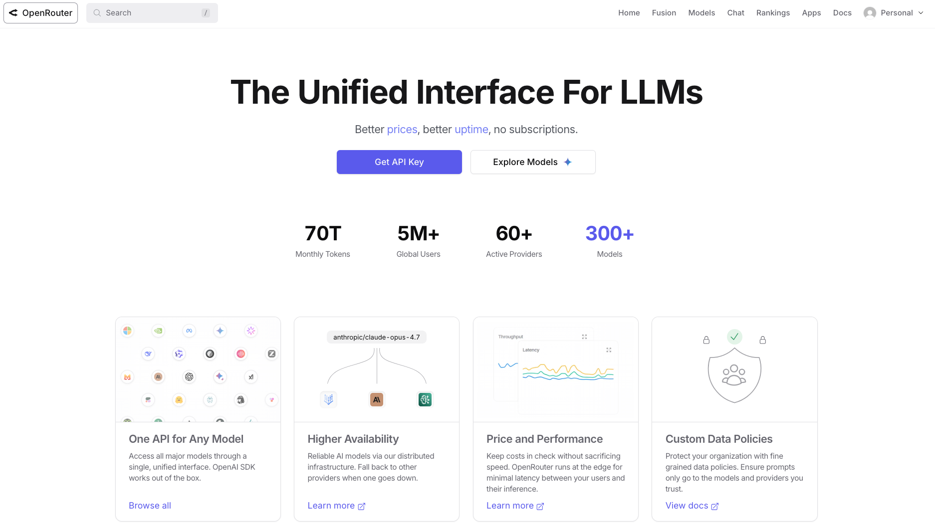 OpenRouter — Unified Interface for LLMs, 300+ modeli